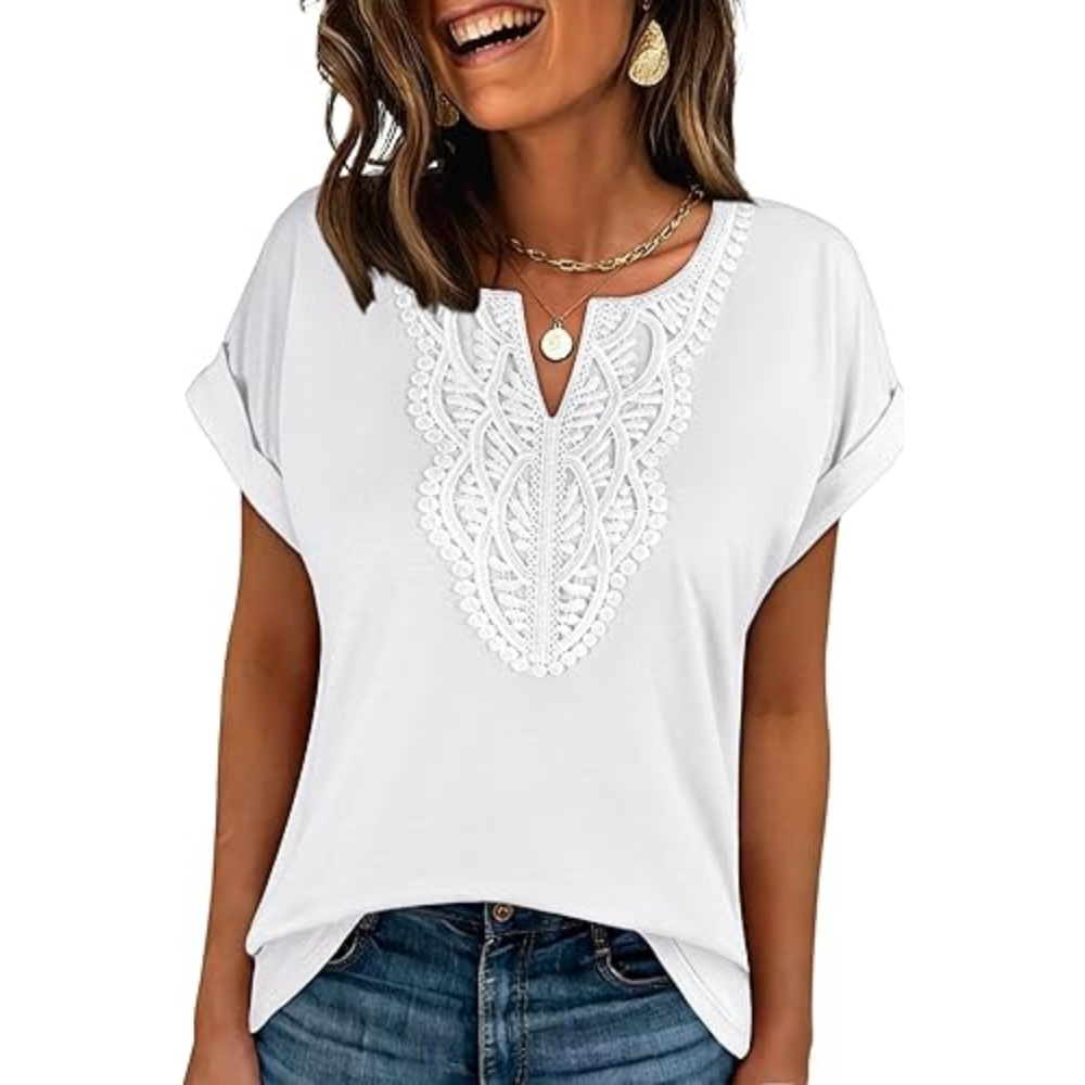 Vintage Inspired Smocked Blouse Casual Summer Wear For Women