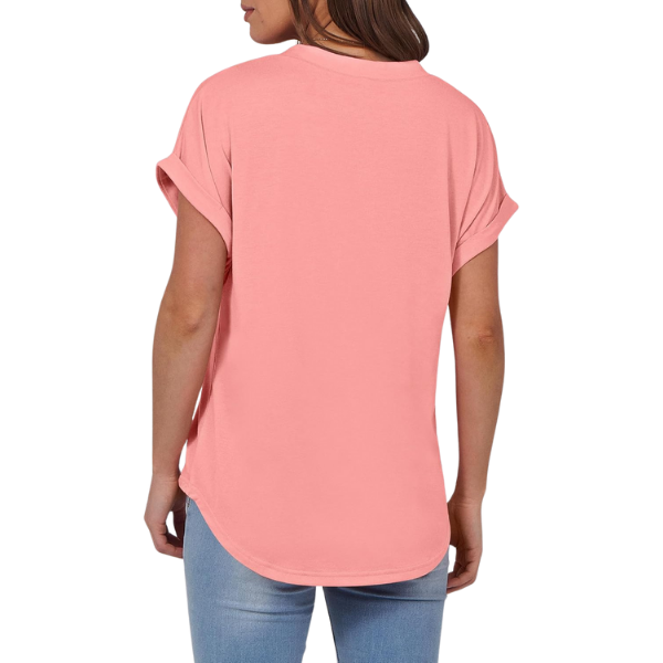 Womens Short Sleeve Henley Tops V Neck Dressy Casual Blouses Summer Trendy Tee Shirts 2026 Vacation Fashion Clothes