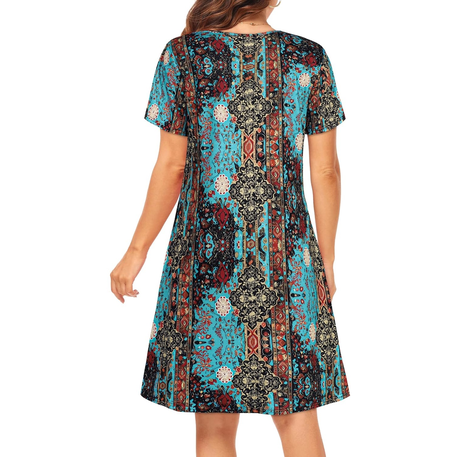 Casual Loose Short Sleeve Beach Dresses For Women