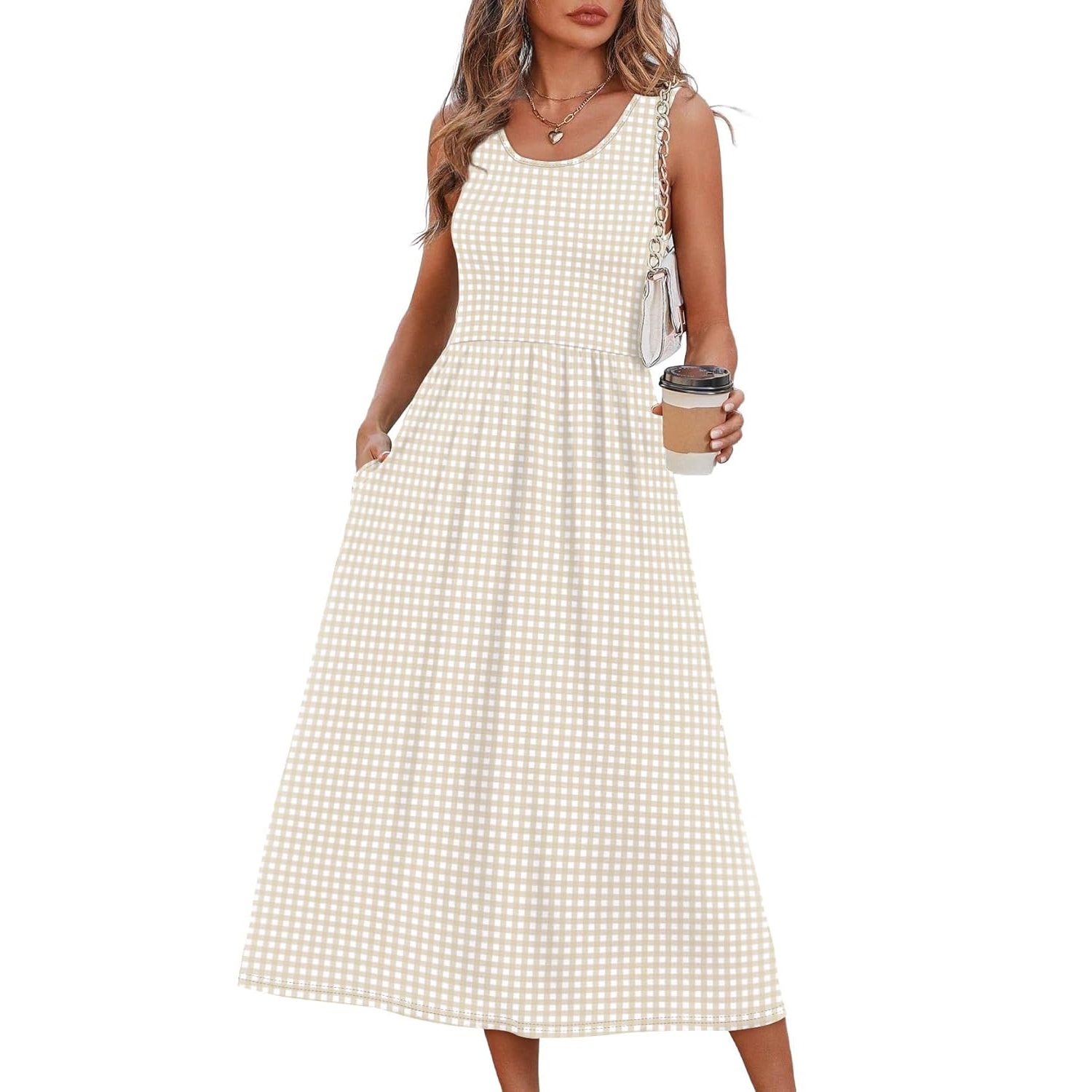 Casual Summer Midi Dress With Pockets For Women