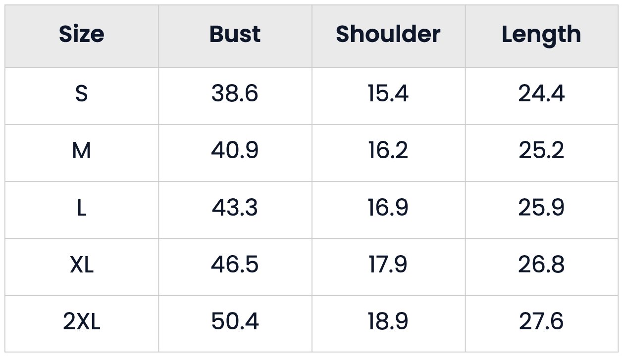 Size Chart for Lightweight Zip Up Fleece Jacket with Pockets for Women