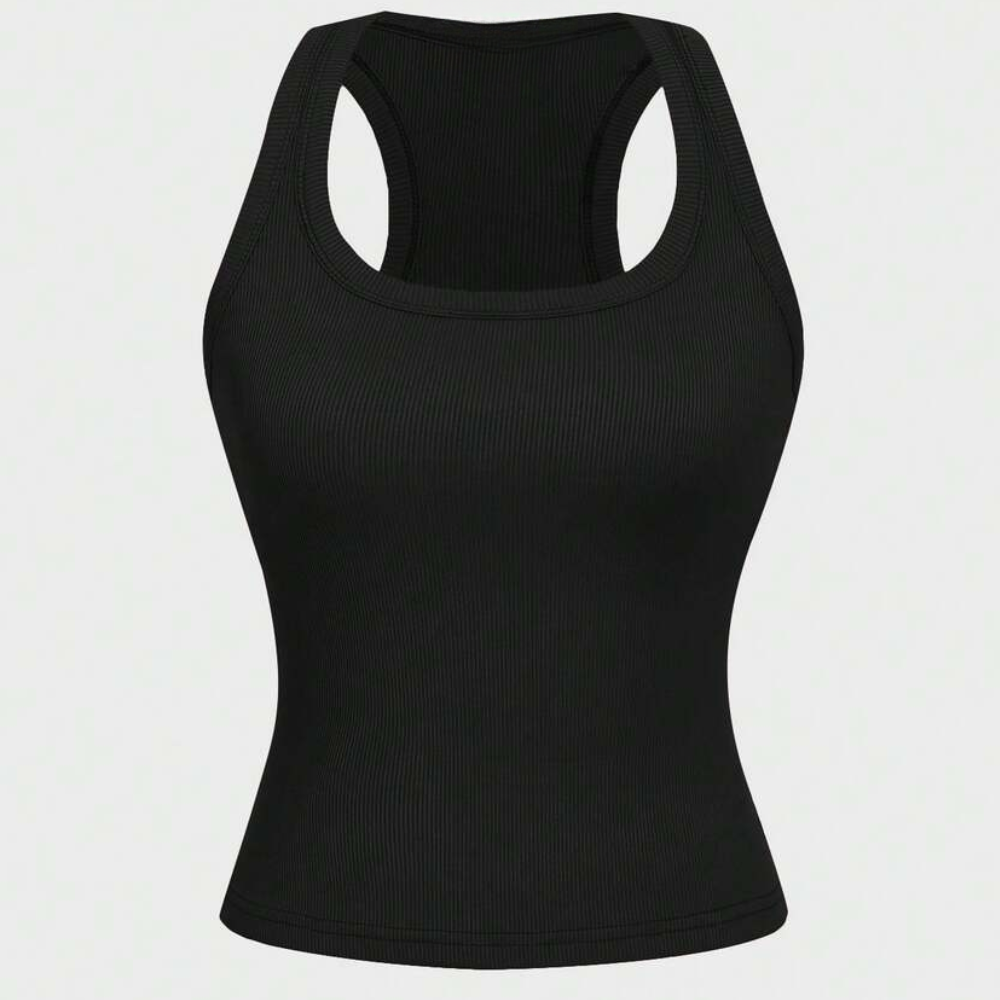 Casual Versatile Sleeveless Fit Square Crop Top For Women