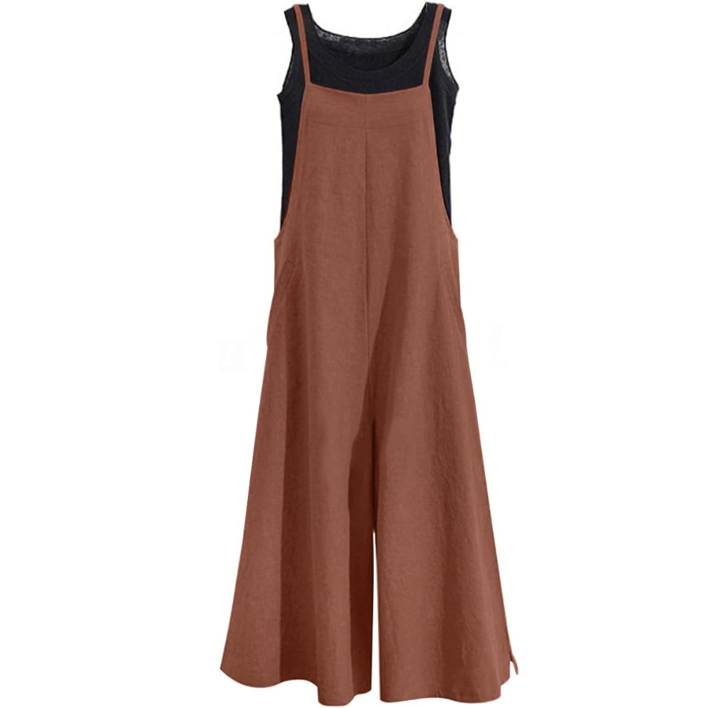 Casual And Cropped Loose Wide Leg Rompers Fit For Women