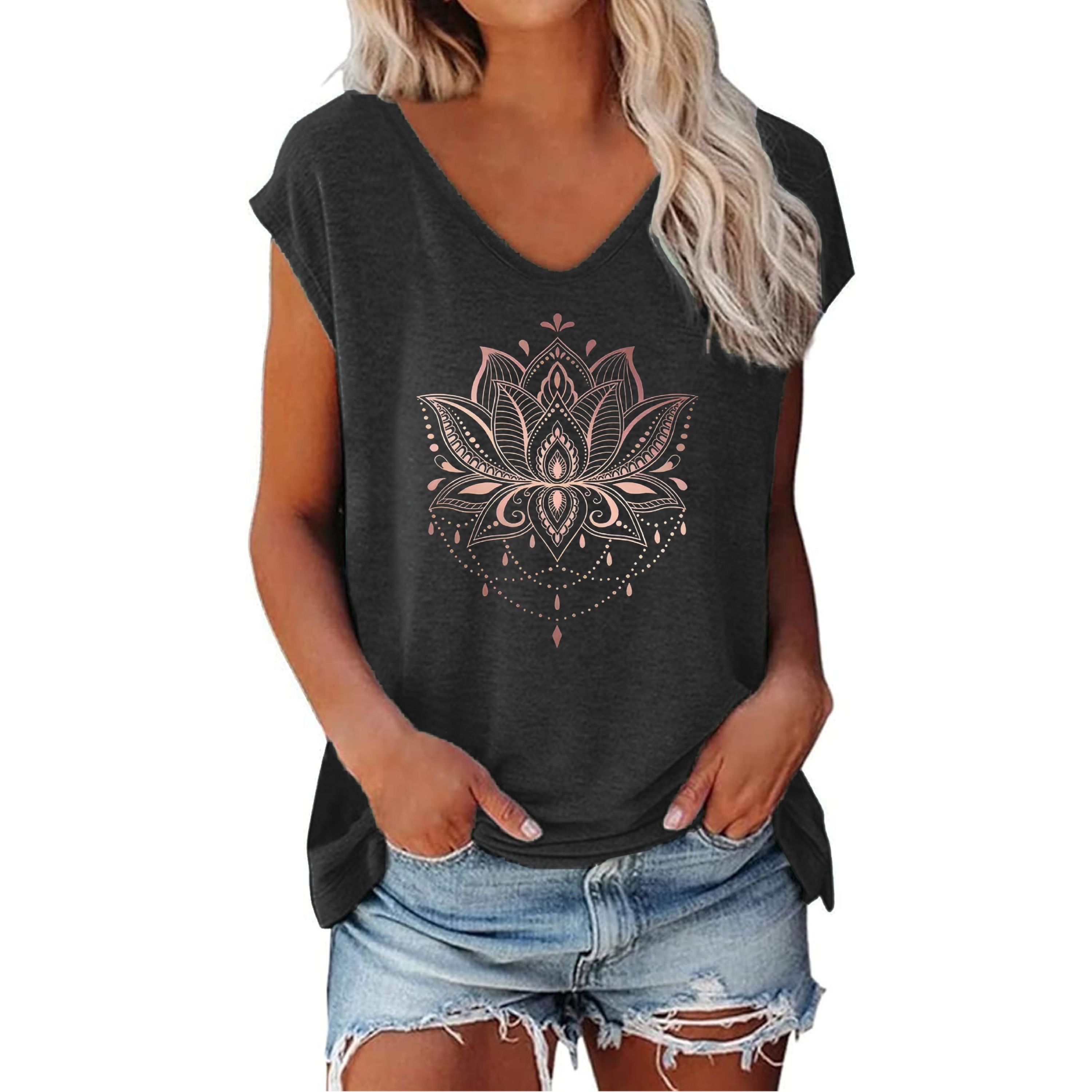Lotus Graphic Fit Top for Women