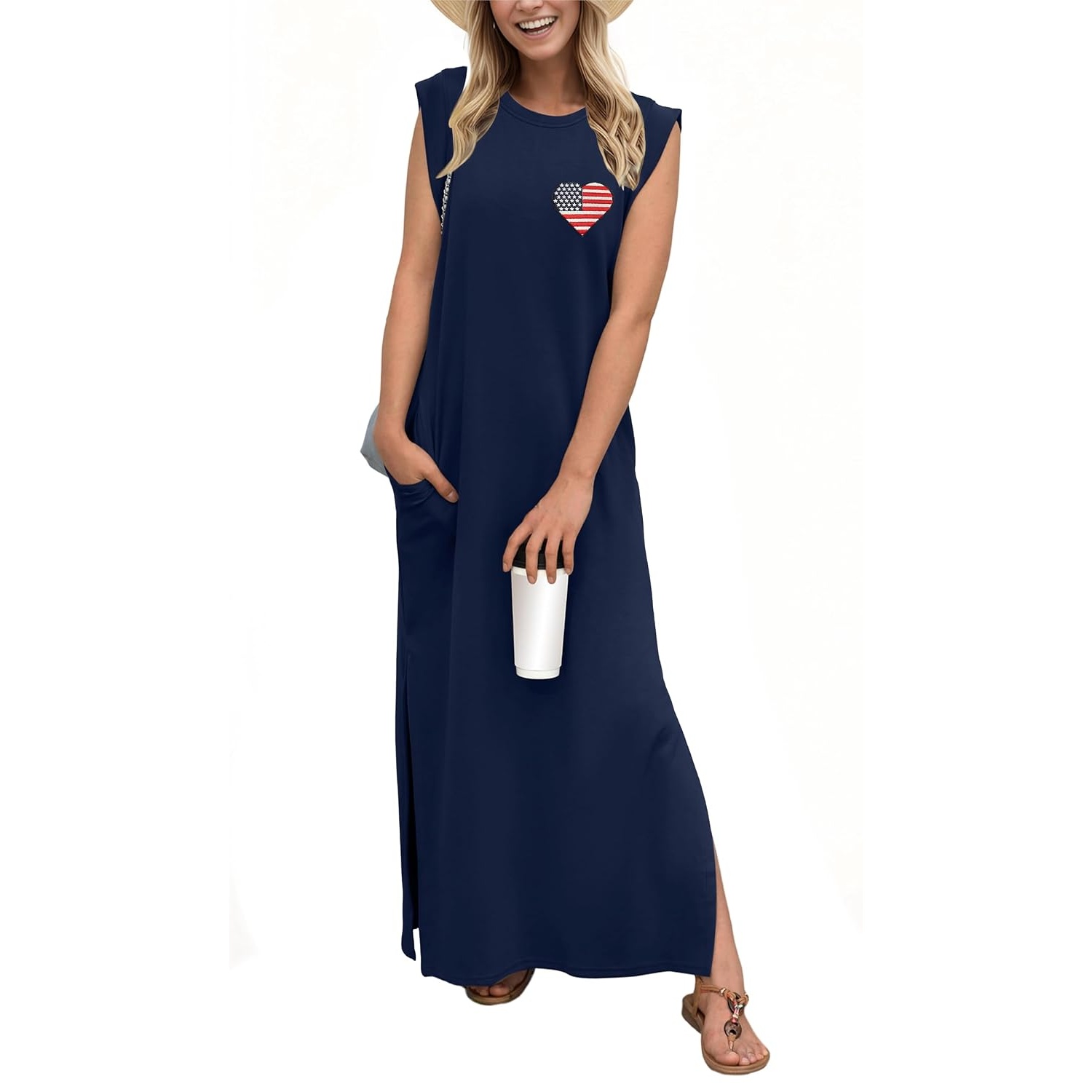 Casual Loose Maxi Dress With Pockets For Women