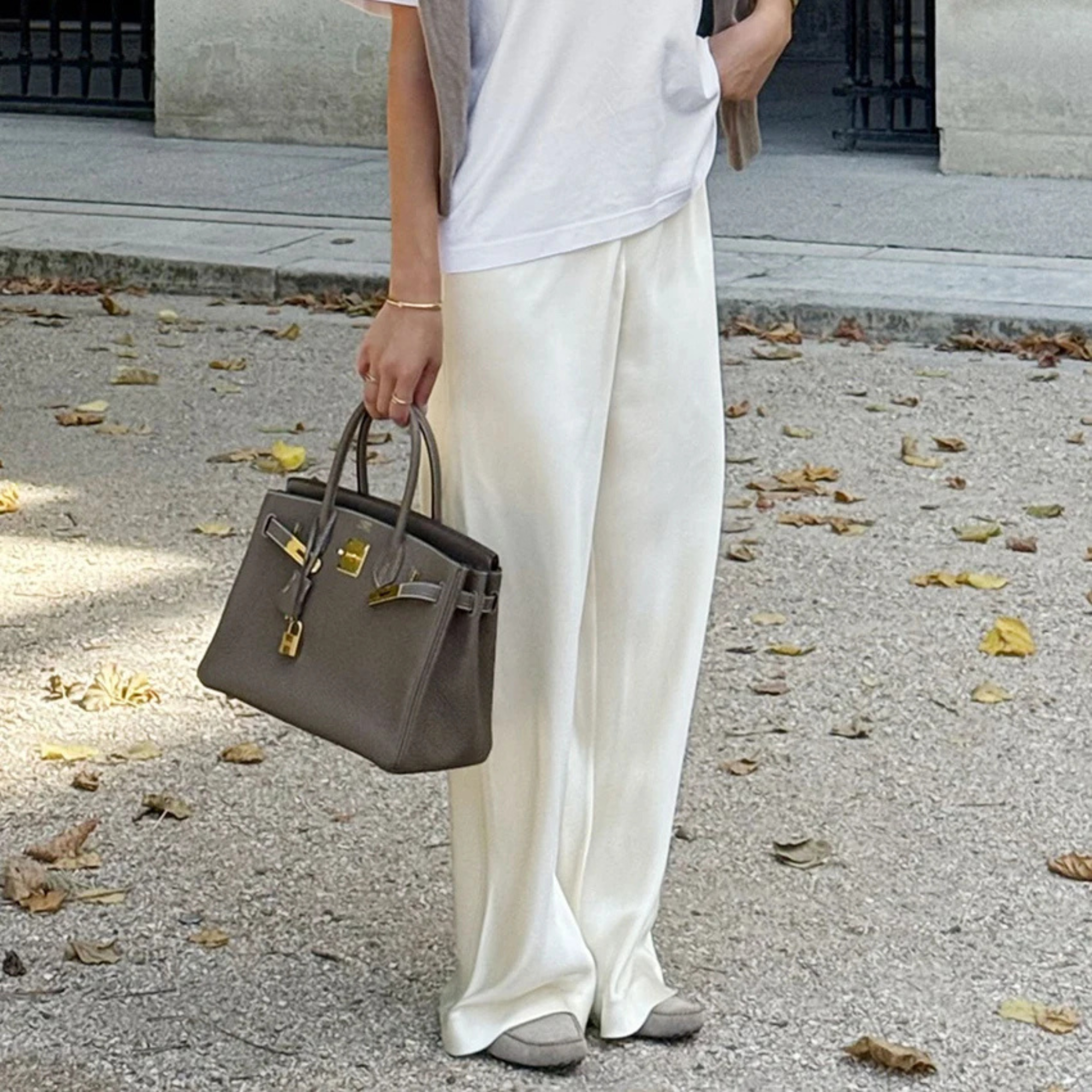 Wide Fit High Rise Long Pants For Women
