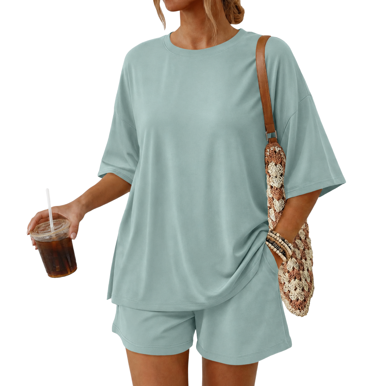 Casual Summer Lounge Set With Pockets For Women
