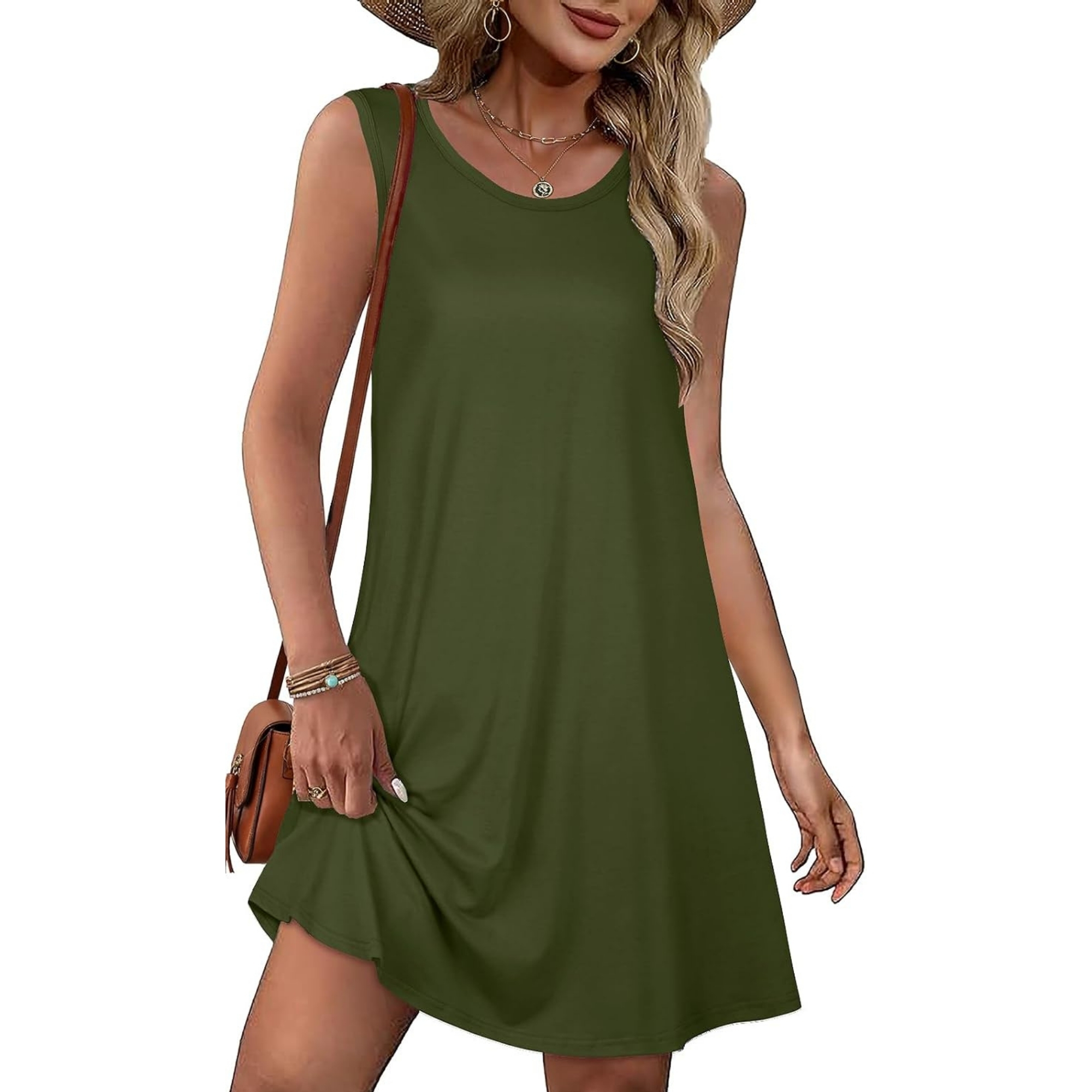 Casual Loose Sleeveless Beach Sundress Dress For Women