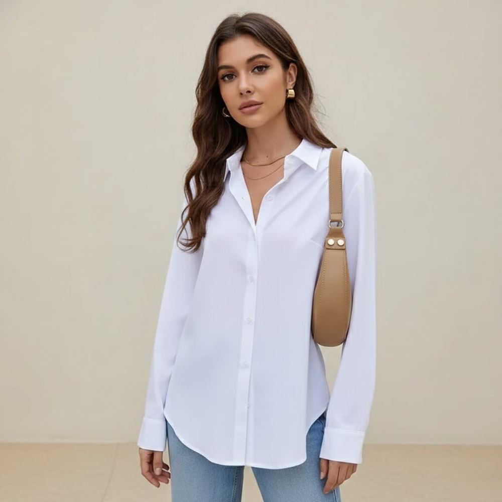 Wrinkle Free Button Down Shirts For Women-My Comfy Blouse