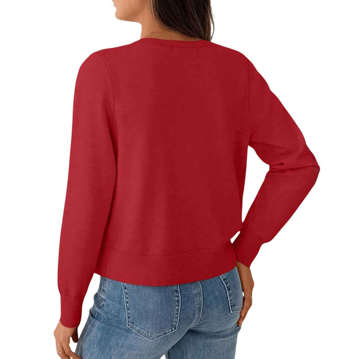 Soft Knit Button Down Cardigan Sweater For Women