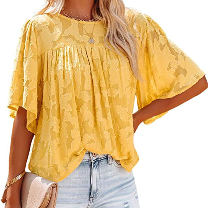 Horn Sleeve Doll Lace Blouse-My Comfy Blouse