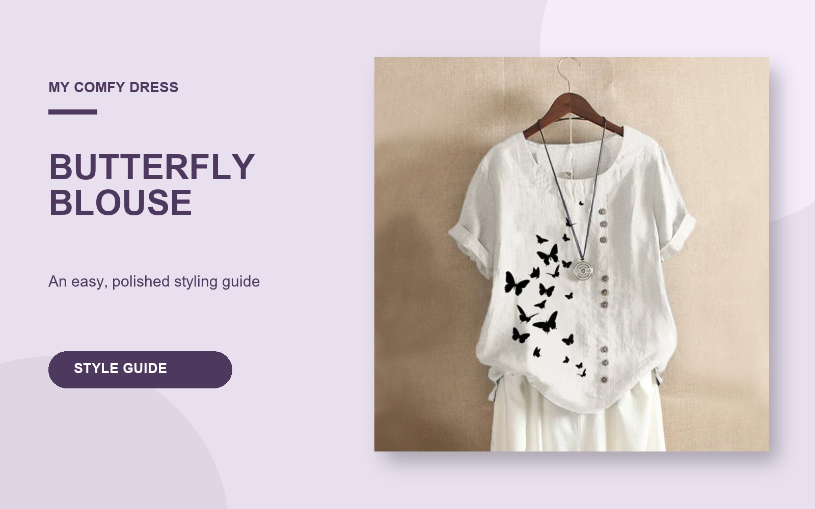 Butterfly-print blouse styling guide cover