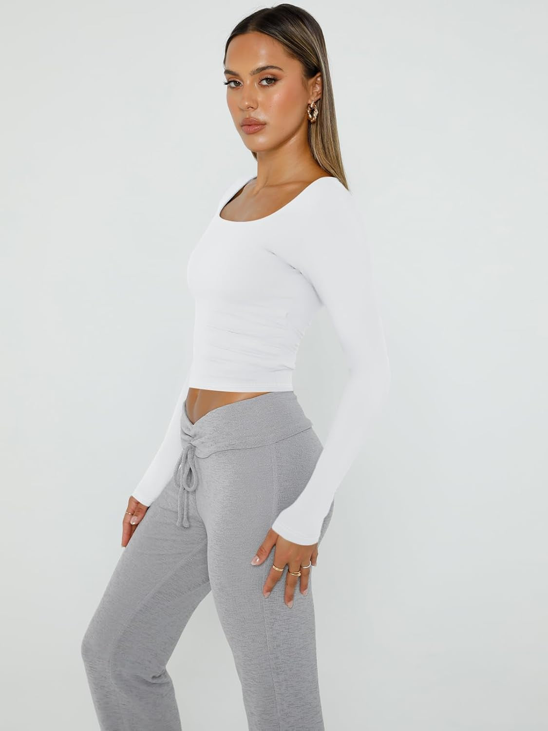Long Sleeve Crop Tops For Woman-My Comfy Blouse