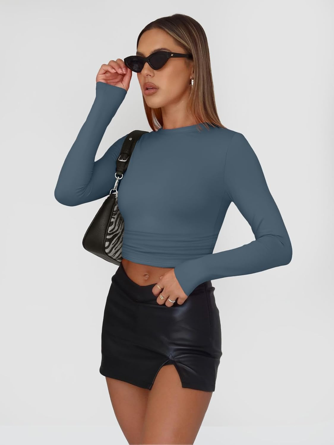 Elegant Long Sleeve Slim Fit Pullover Top-My Comfy Blouse