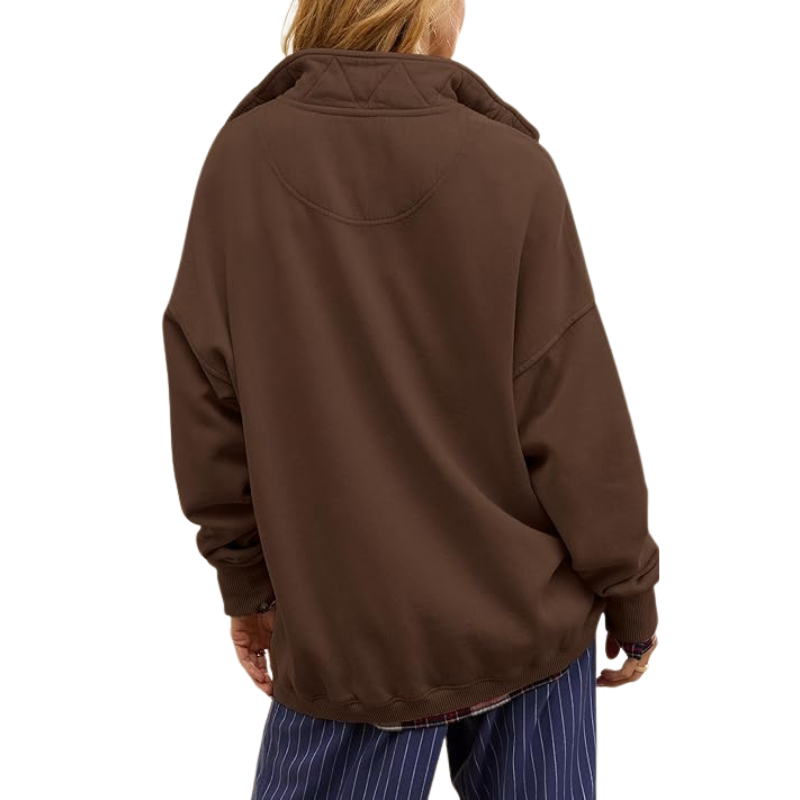 Sweatshirt For Women Oversized Casual Long Sleeve Button Henley Neck Pullover Tops Fashion Outfits Clothes