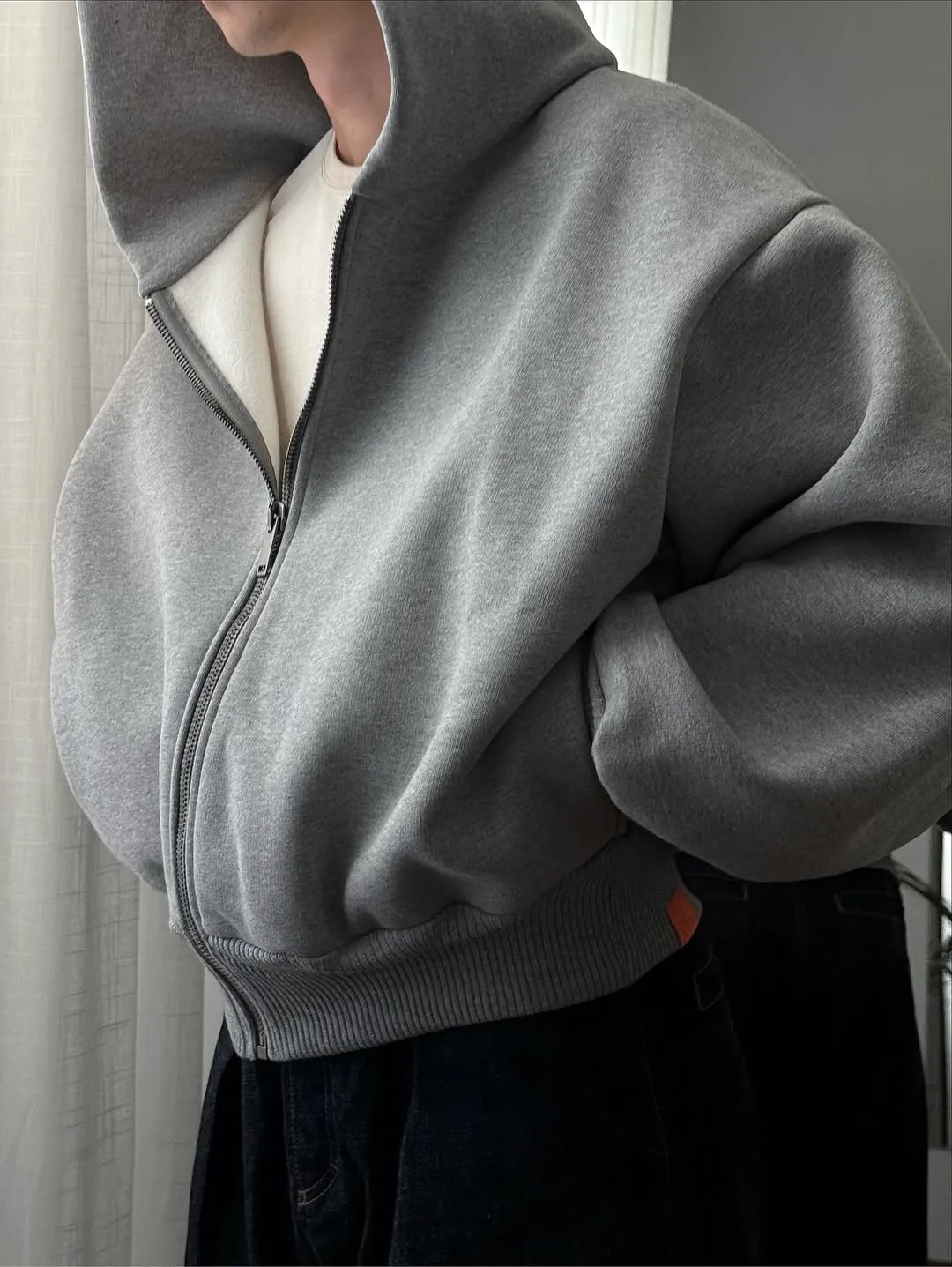 Cement Colored Hoodie