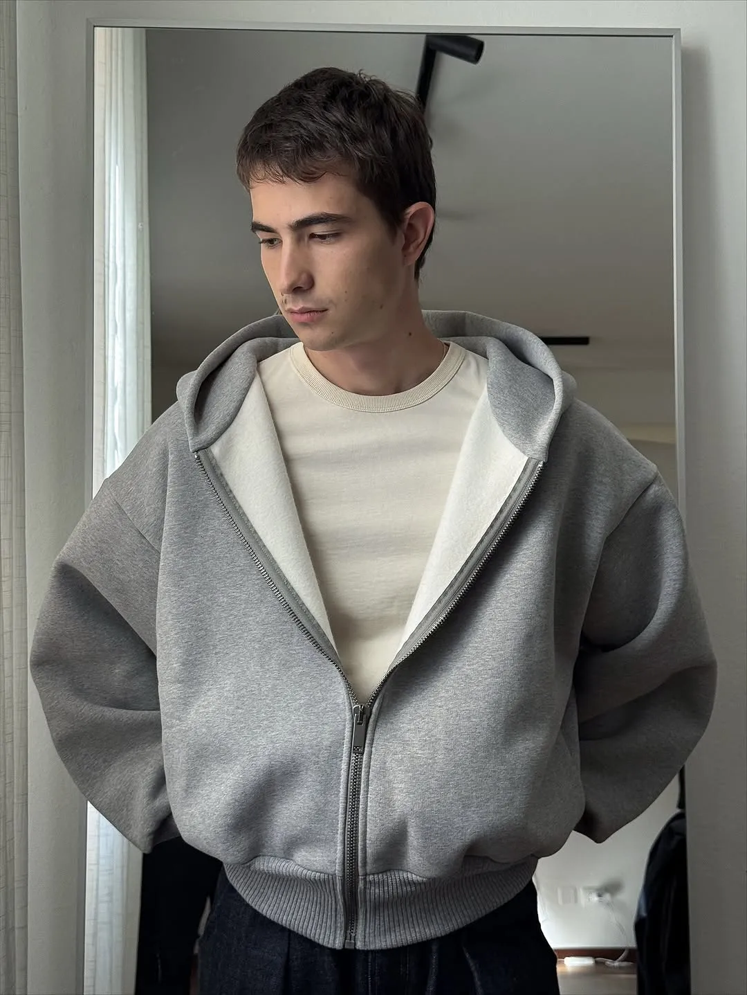 Cement Colored Hoodie