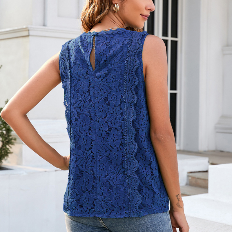 Sleeve Less Knitted Laced Blouse-My Comfy Blouse
