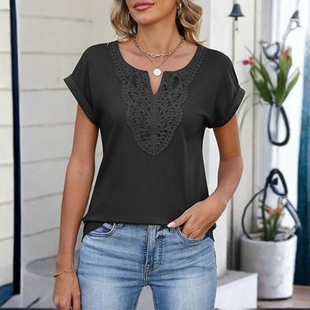 Vintage Inspired Smocked Blouse Casual Summer Wear For Women