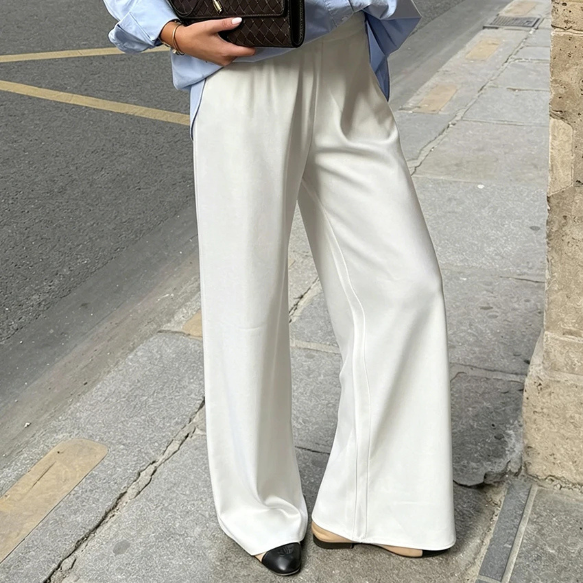 Wide Fit High Rise Long Pants For Women