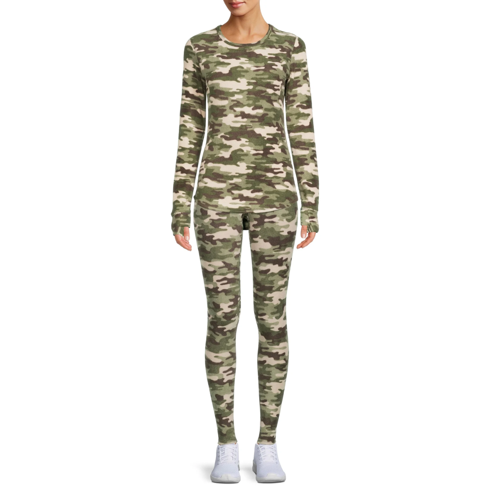 Thermal Stretch Fleece Top With Thumbhole Cuffs-My Comfy Blouse