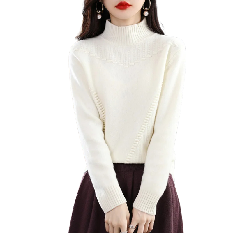 Loose Half Collar Pullover Sweater-My Comfy Blouse