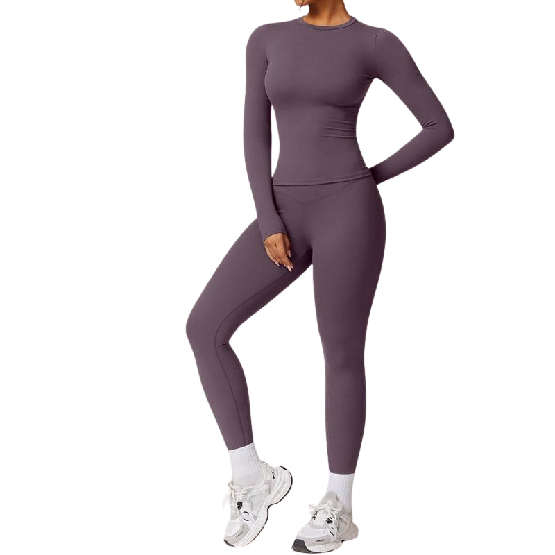 Long Sleeve Seamless Activewear Set-My Comfy Blouse
