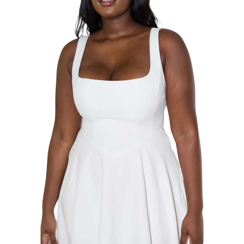 Square Edge Midi Dress-My Comfy Blouse