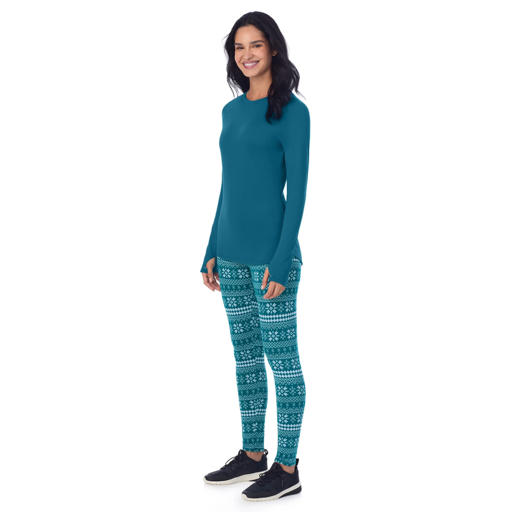 Versatile Two Piece Thermal Layer Set With Top And Leggings-My Comfy Blouse