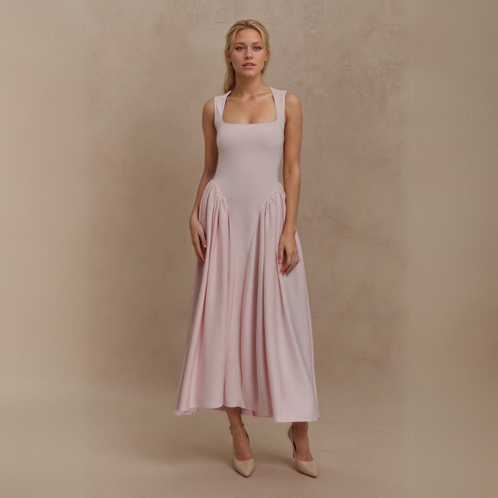 Scuba Jersey Midi Dress