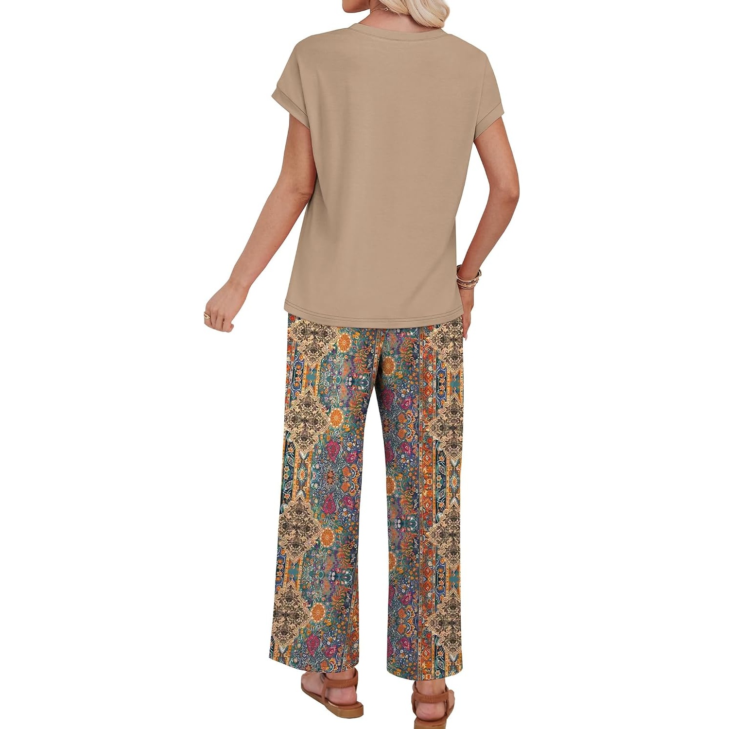 Two Piece Spring Summer Matching Outfit Set For Women