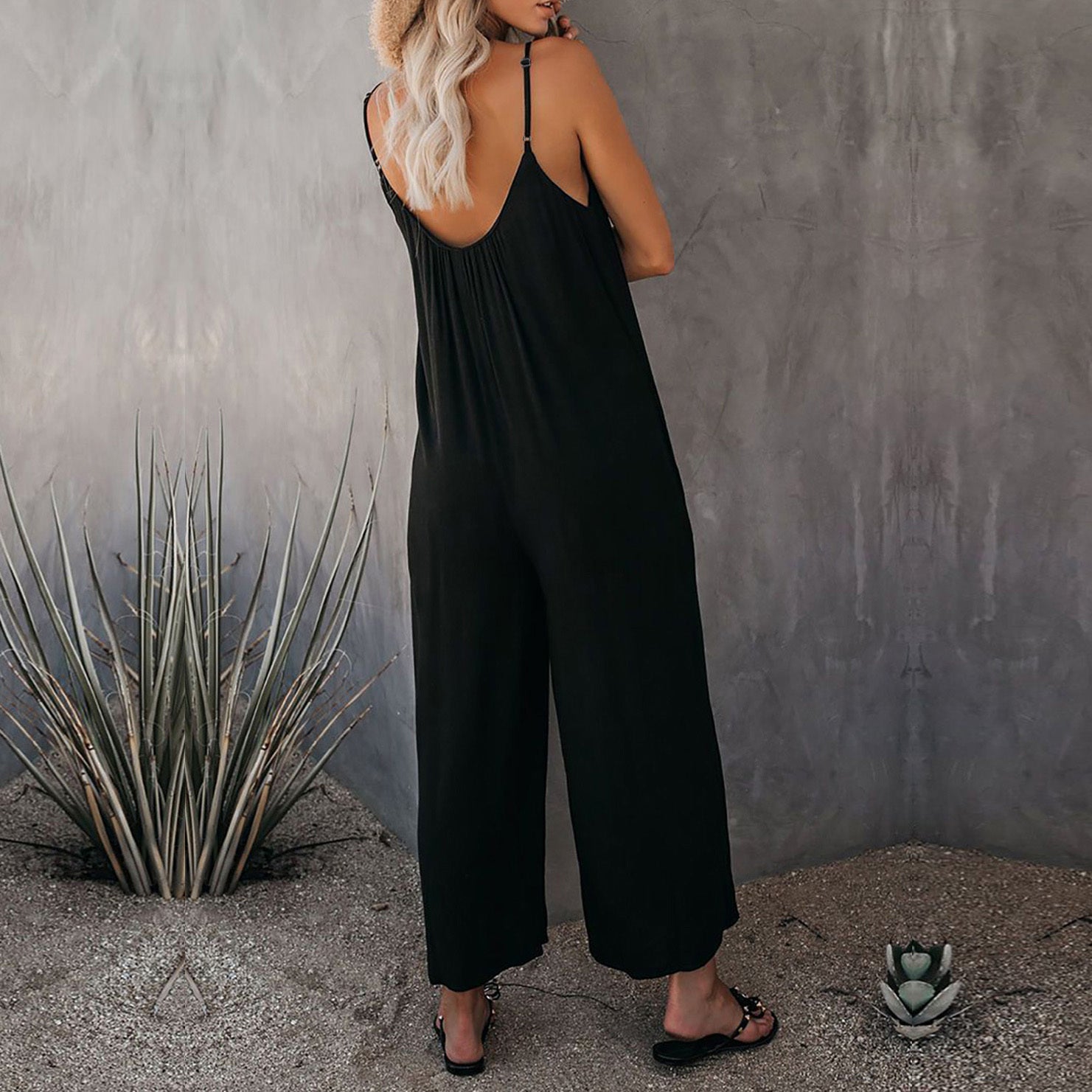 Ultimate Flowy Wide leg Jumpsuit with Pockets-My Comfy Blouse