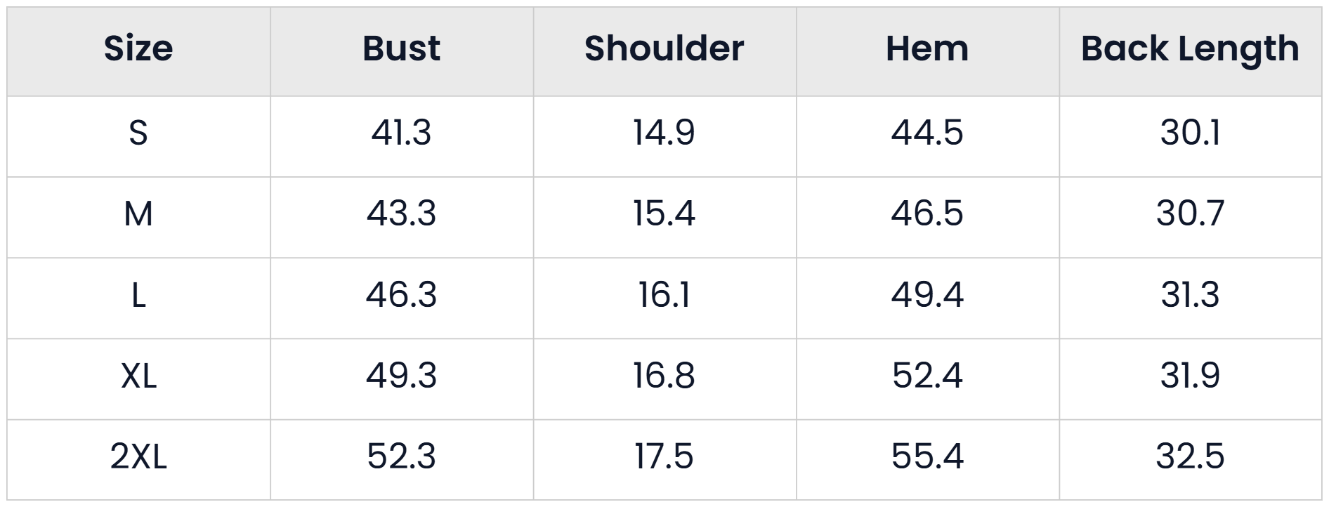 Size Chart for Casual Sleeveless Button Down Vest For Women