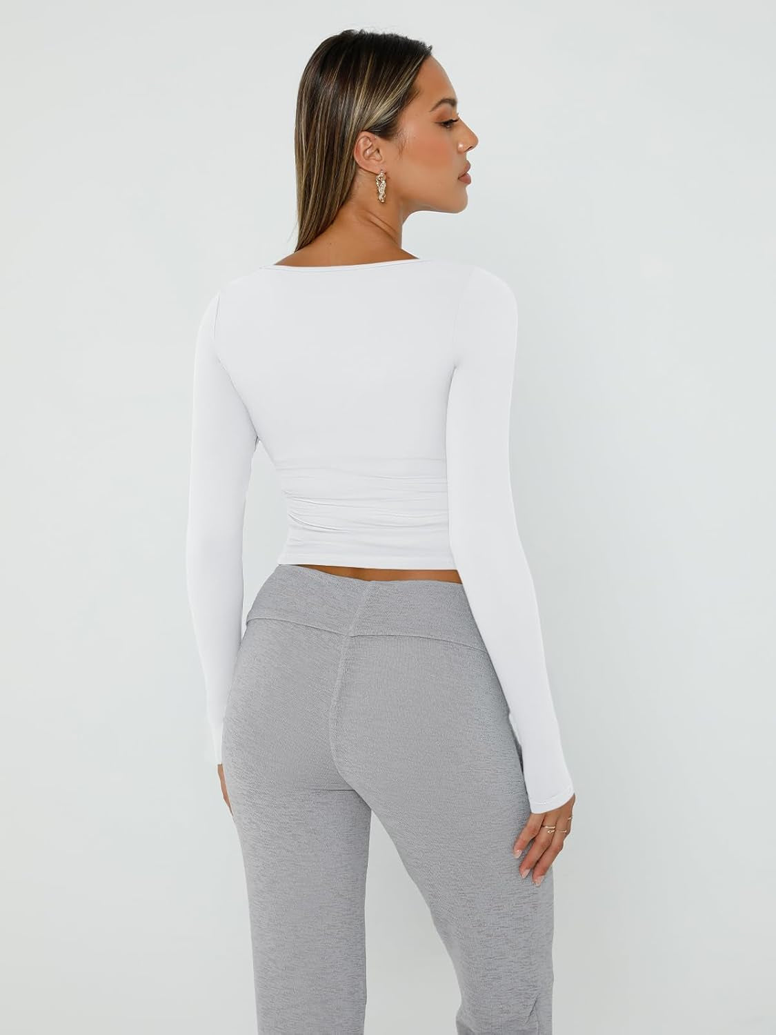 Long Sleeve Crop Tops For Woman-My Comfy Blouse