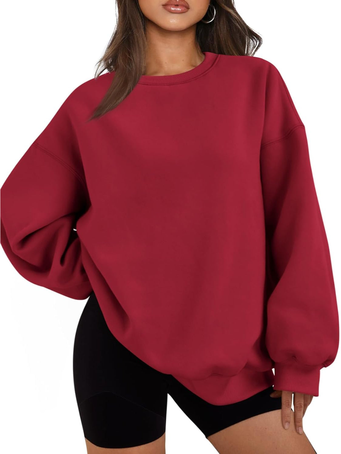 Cozy Long Sleeve Pullover Sweatshirt-My Comfy Blouse