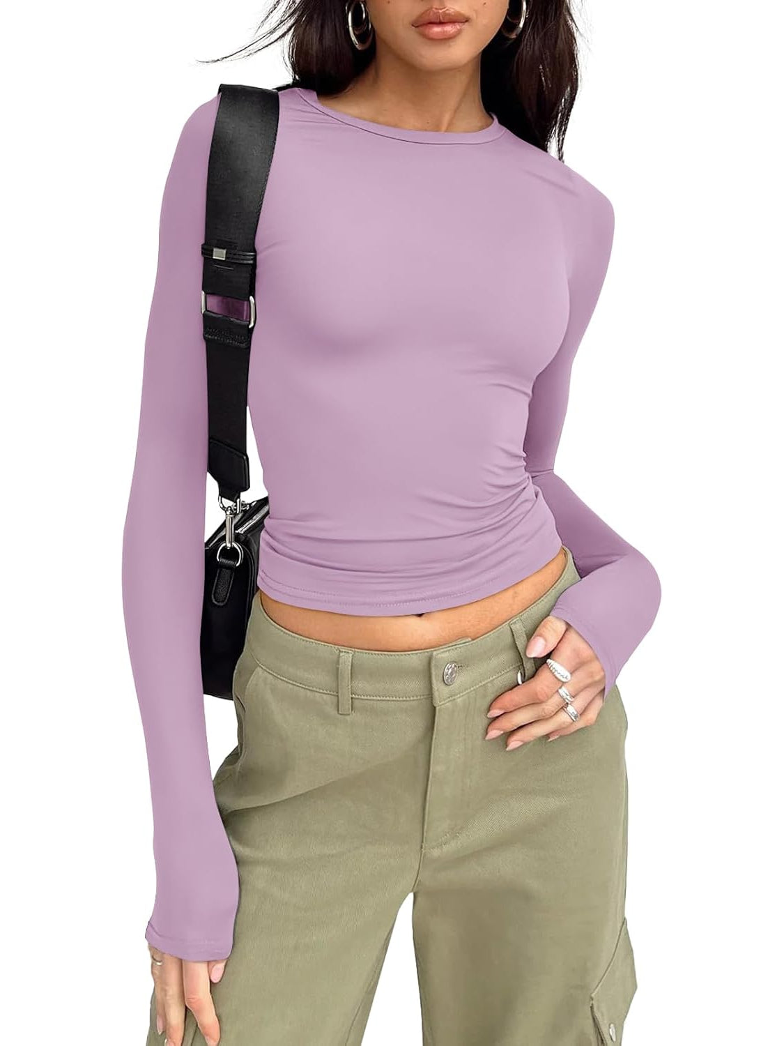 Sleek Long Sleeve Slim Fit Top-My Comfy Blouse