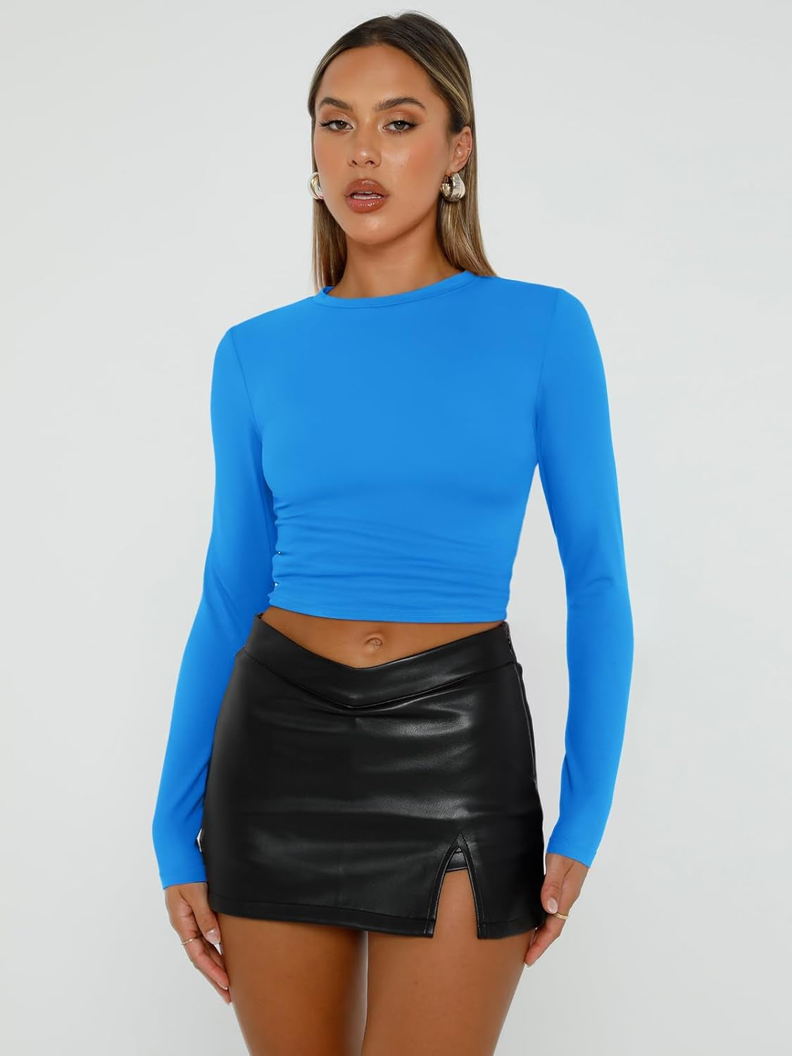 Sleek Long Sleeve Slim Fit Top-My Comfy Blouse