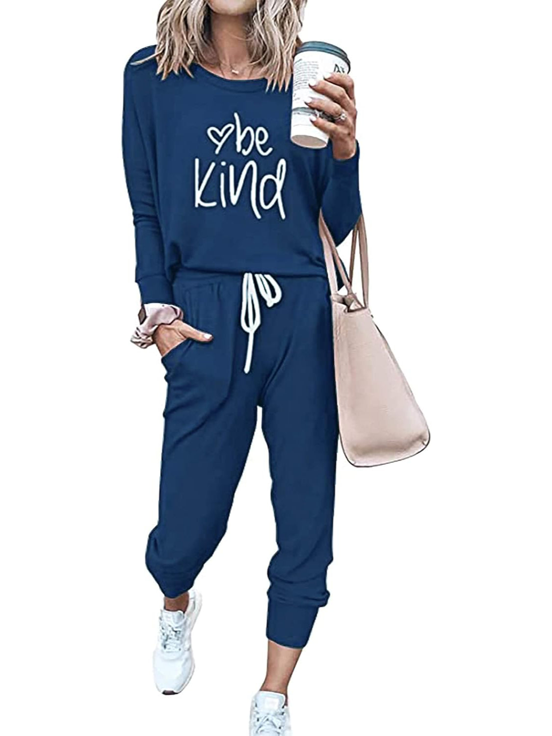 2 Piece Printed Lounge Outfit Set-My Comfy Blouse