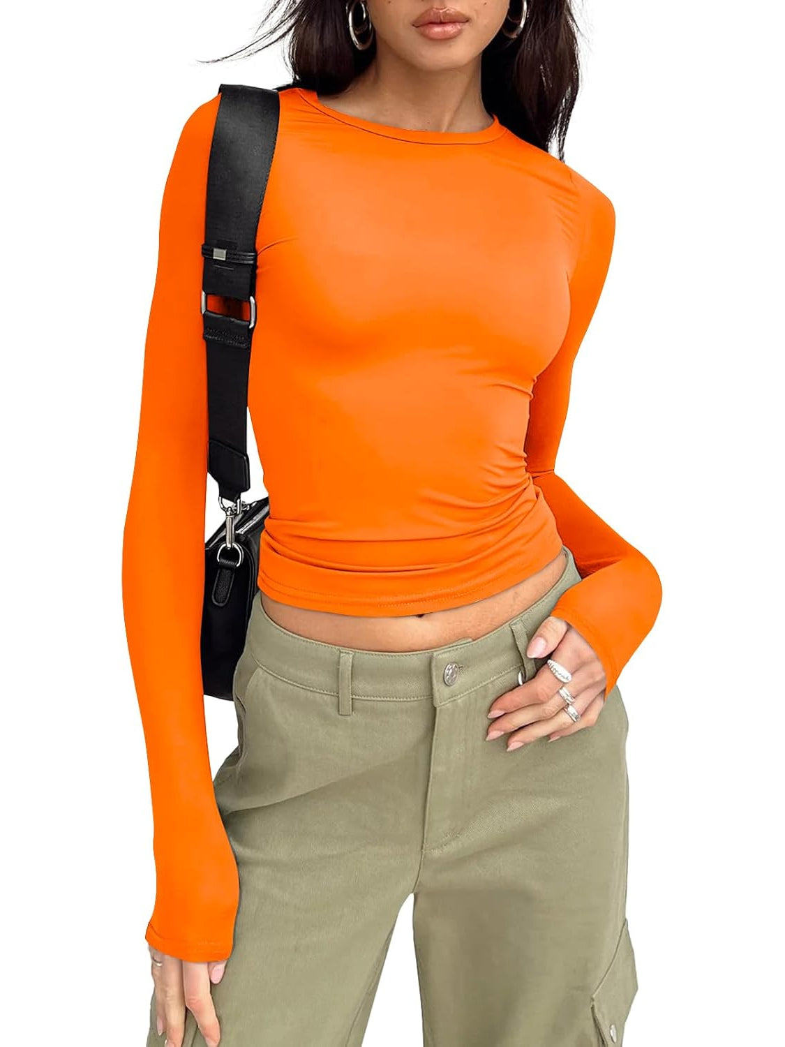 Elegant Long Sleeve Slim Fit Pullover Top-My Comfy Blouse