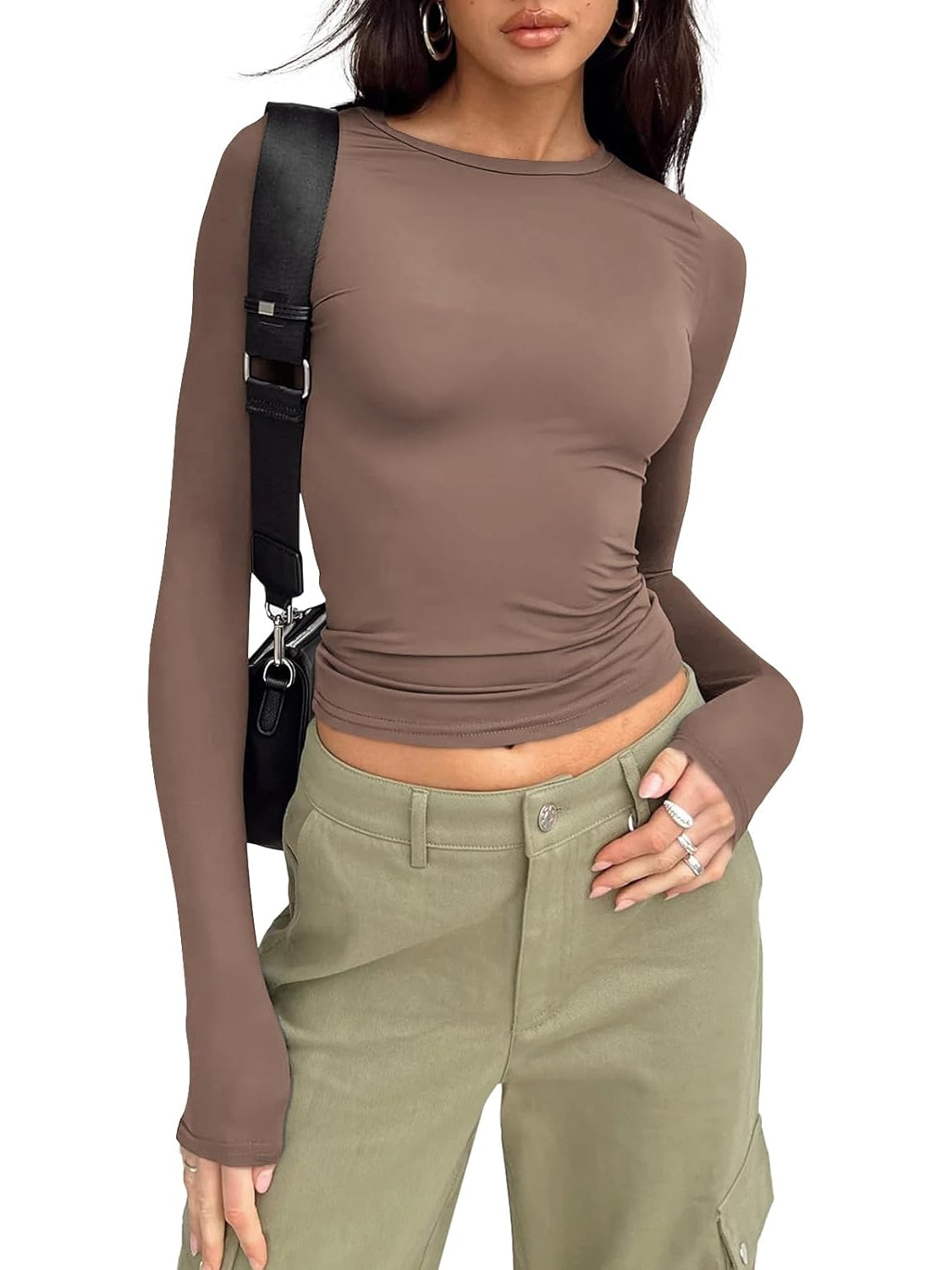 Elegant Long Sleeve Slim Fit Pullover Top-My Comfy Blouse