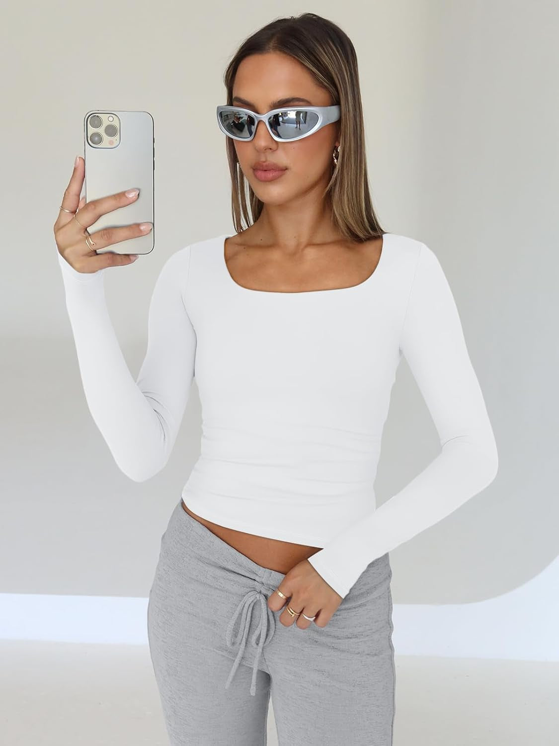 Long Sleeve Crop Tops For Woman-My Comfy Blouse