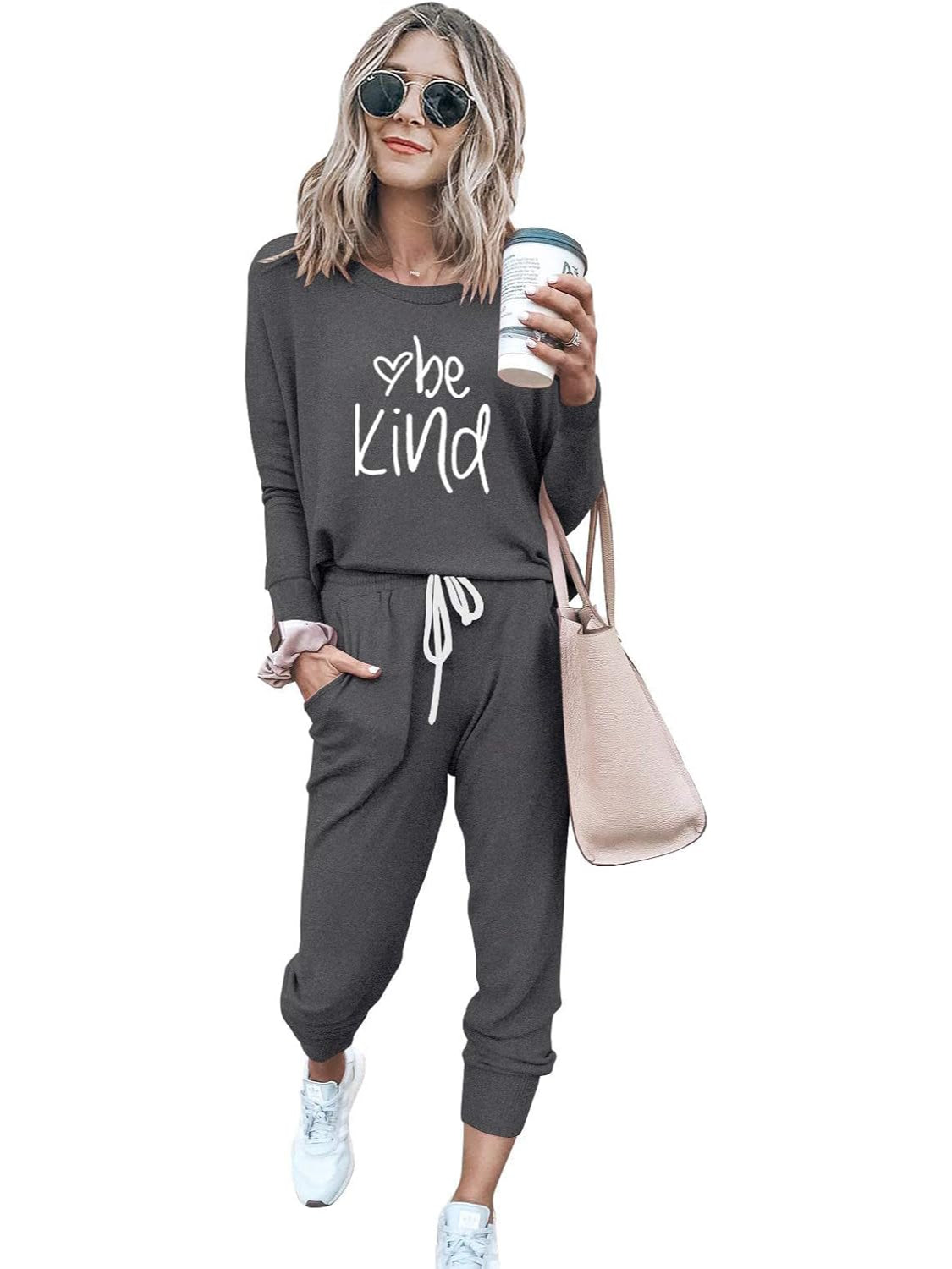 2 Piece Printed Lounge Outfit Set-My Comfy Blouse