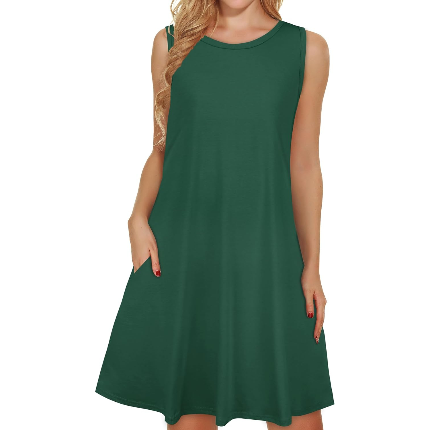 Beach Casual Sundress With Pocket For Women