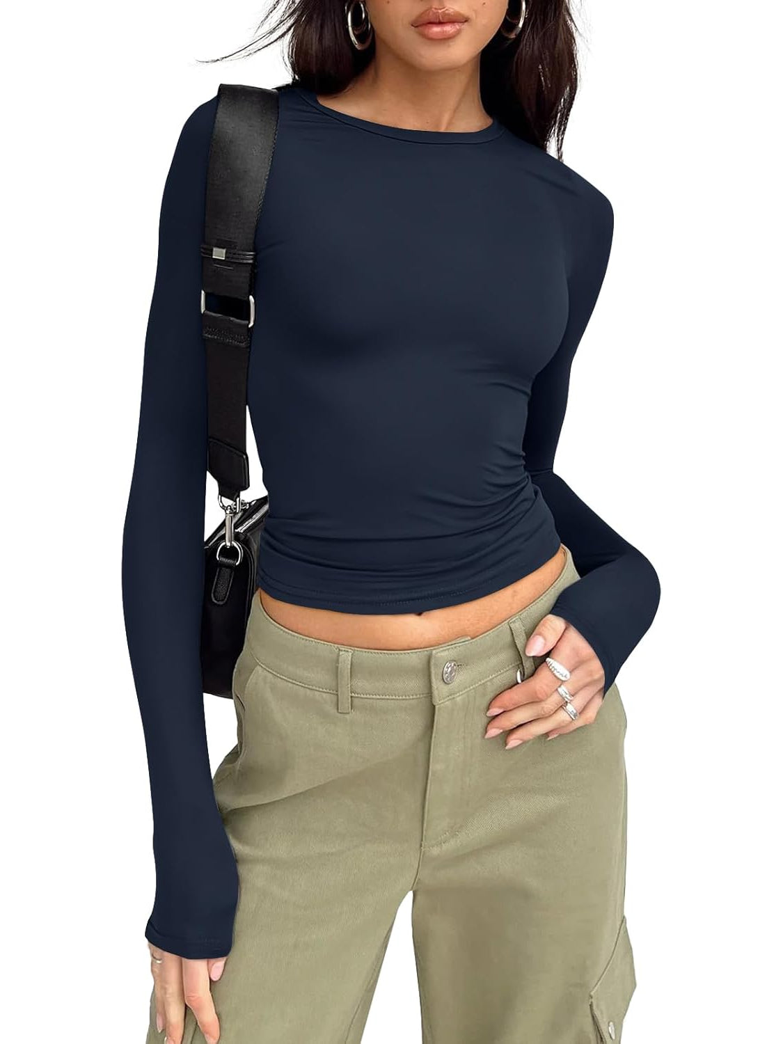 Sleek Long Sleeve Slim Fit Top-My Comfy Blouse