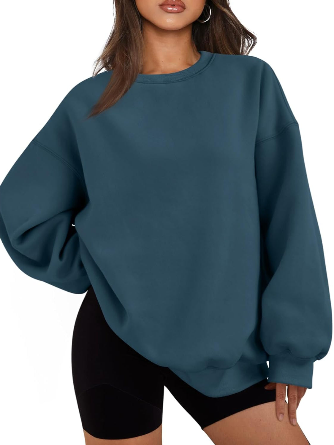 Cozy Long Sleeve Pullover Sweatshirt-My Comfy Blouse