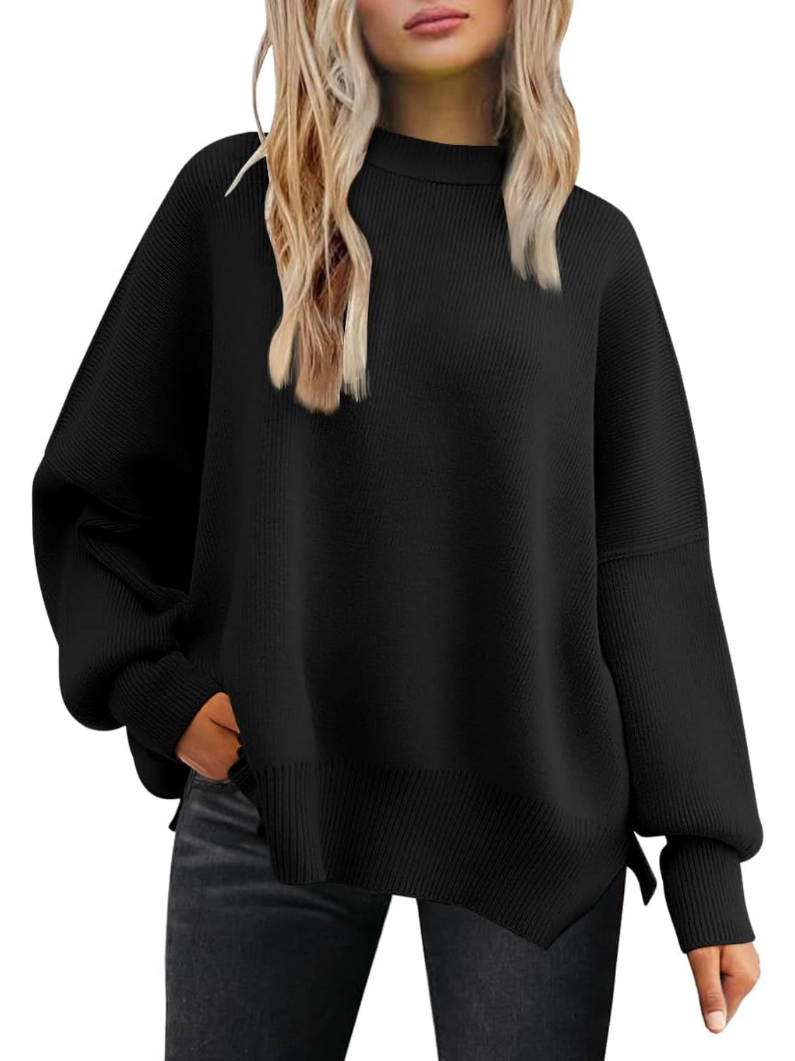 Cozy Batwing Sleeve Sweater For Woman-My Comfy Blouse