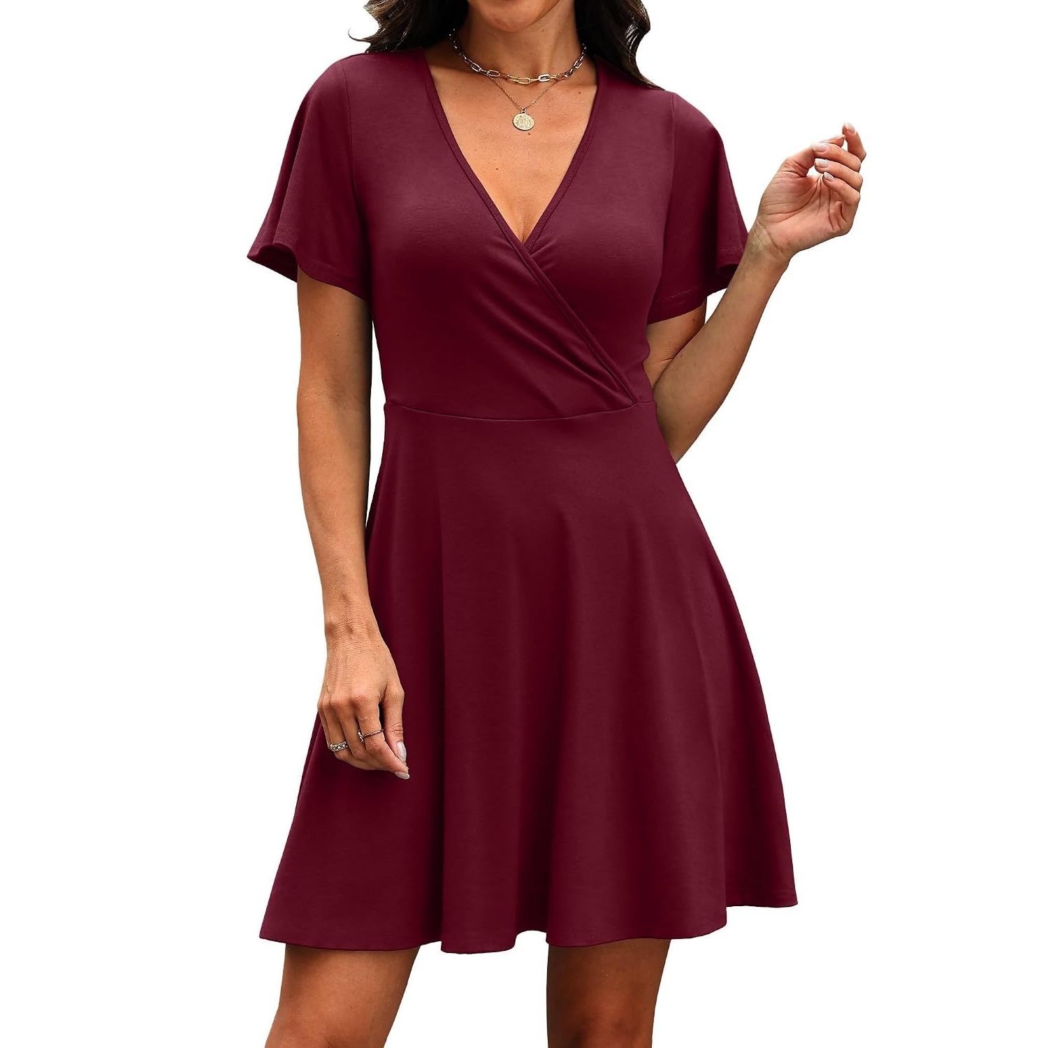 Casual Ruffle Sleeve Sundress For Women