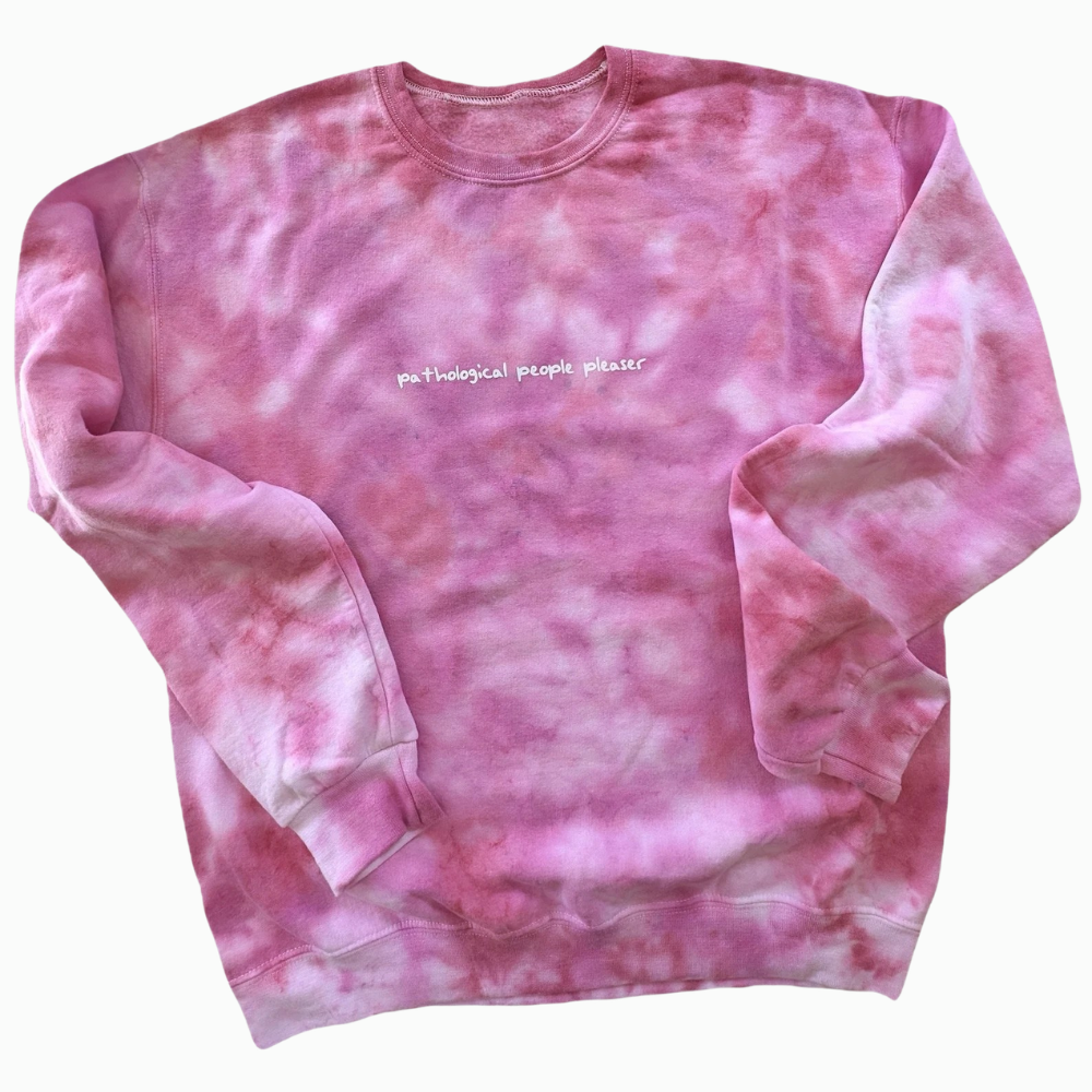 Stylish Tie Dye Graphic Design Crewneck Sweatshirt
