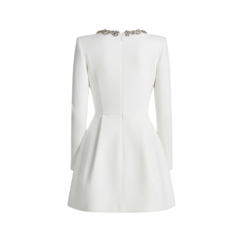 Velvet Dress With Floral Trim Design For Women -My Comfy Blouse