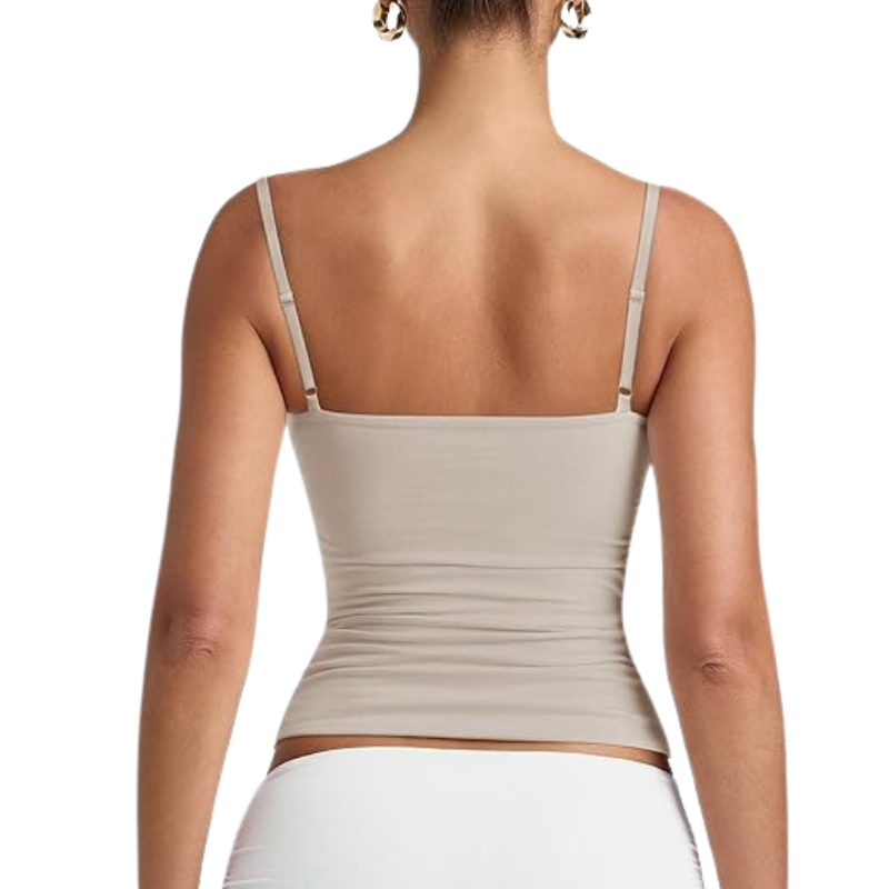 Women's Basic Double Lined Scoop Neck Tank Tops